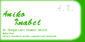 aniko knabel business card